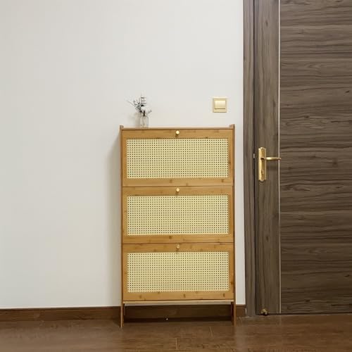Bamboo Shoe Cabinet with Flip Drawers R22391