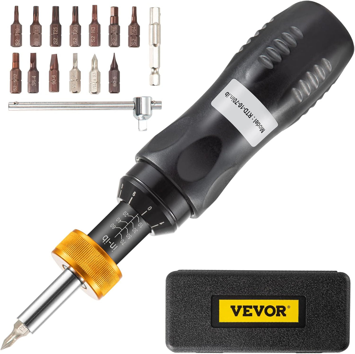 1/4 Drive Adjustable Torque Screwdriver with Bits & Case G272