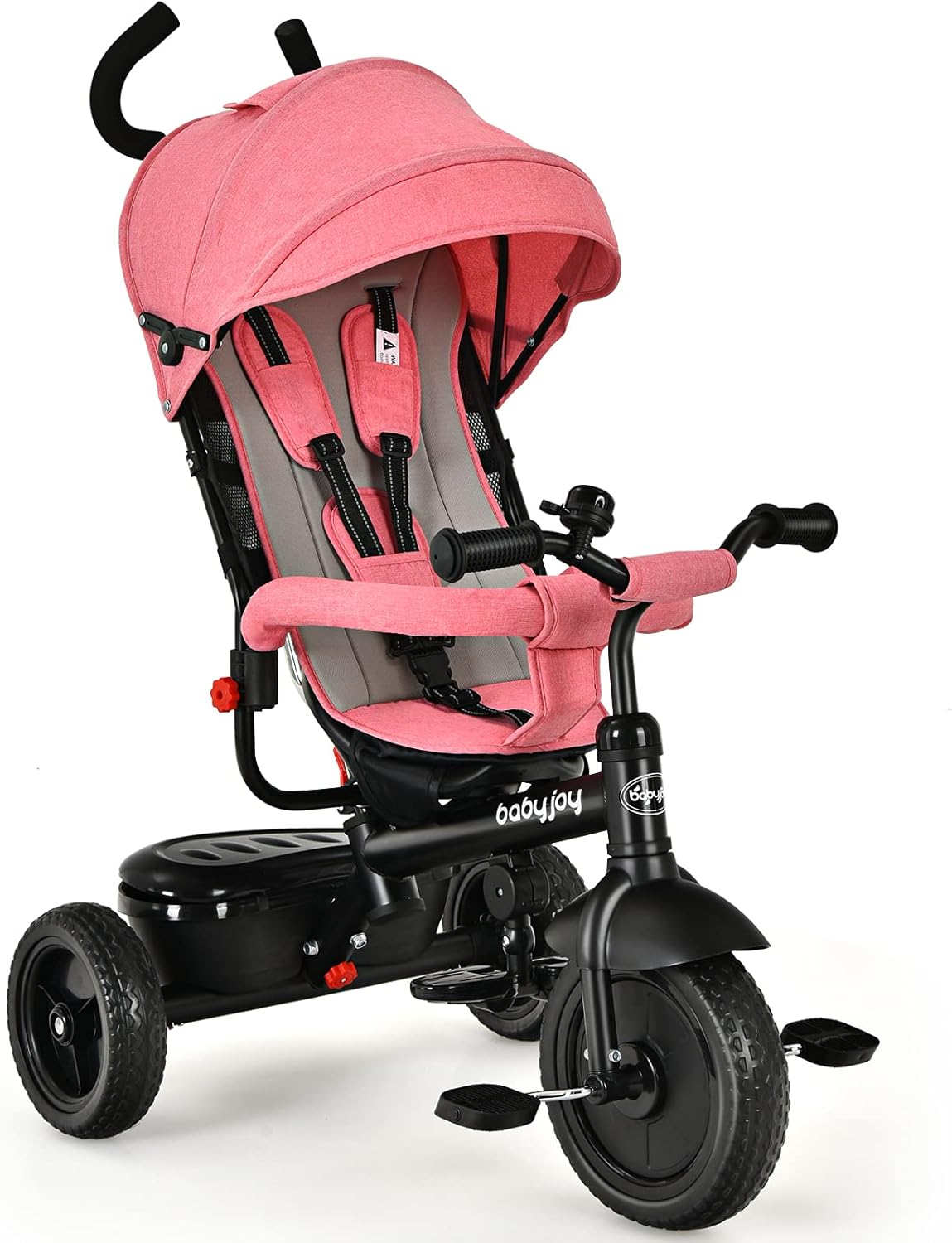 4-in-1 Toddler Tricycle with Push Handle and Canopy G872