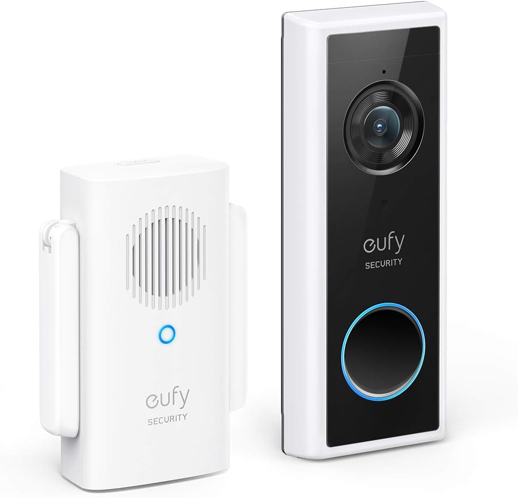White Wireless Video Doorbell with 1080p-Grade Resolution and 2-Way Audio Q431
