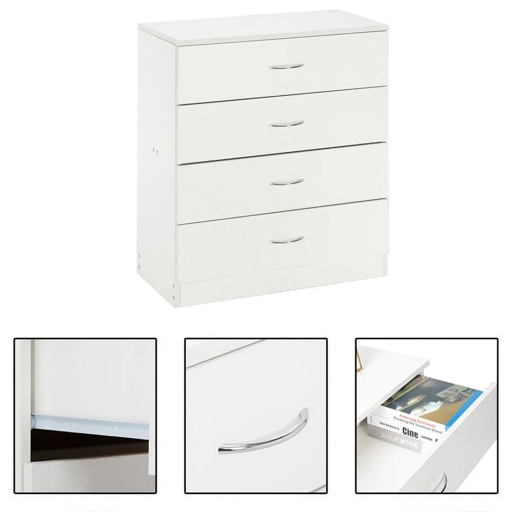 White 4 Drawer Dresser N9718
