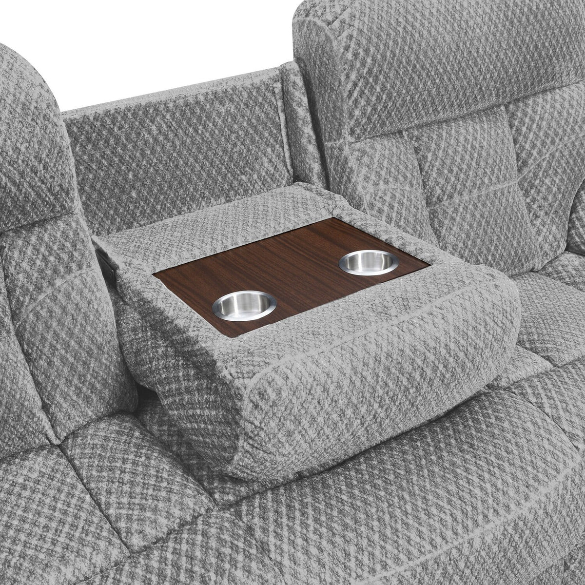 Light Gray Powered Dual Recliner Sofa I27522