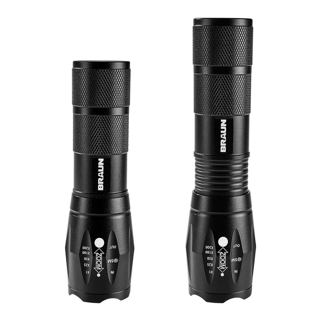 Black Tactical LED Flashlight O84229