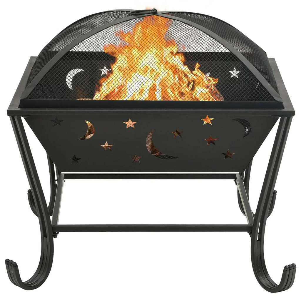 Fire Pit with Poker 24.4 XXL Steel O1535