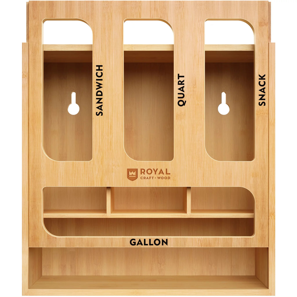 Bamboo Ziplock Bag Storage Organizer X4022
