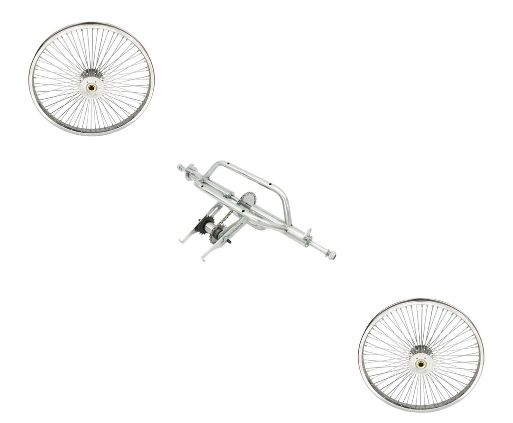 Trike Conversion Kit for 20 inch Bicycle with Two 20 inch Steel Wheel 72 Spoke L590