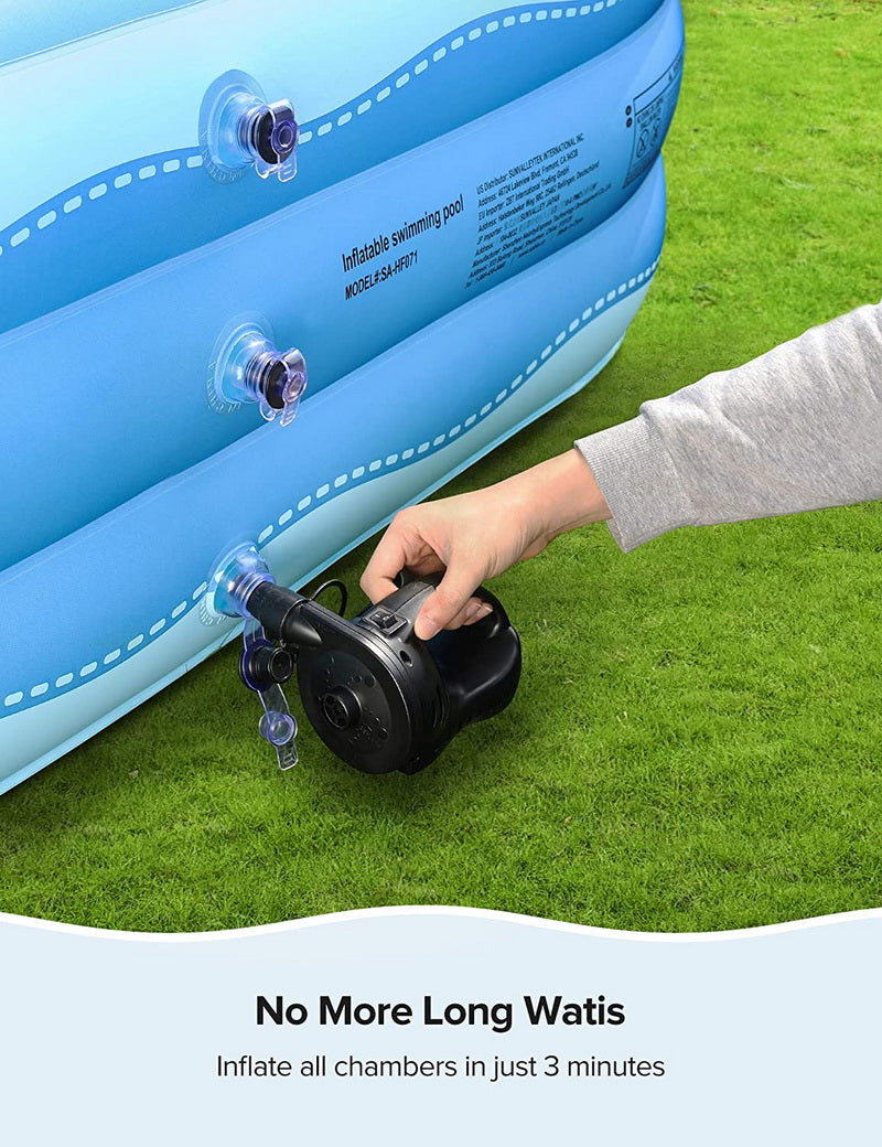 Inflatable Rectangular Swimming Pool 118" x 72" x 22" K2378