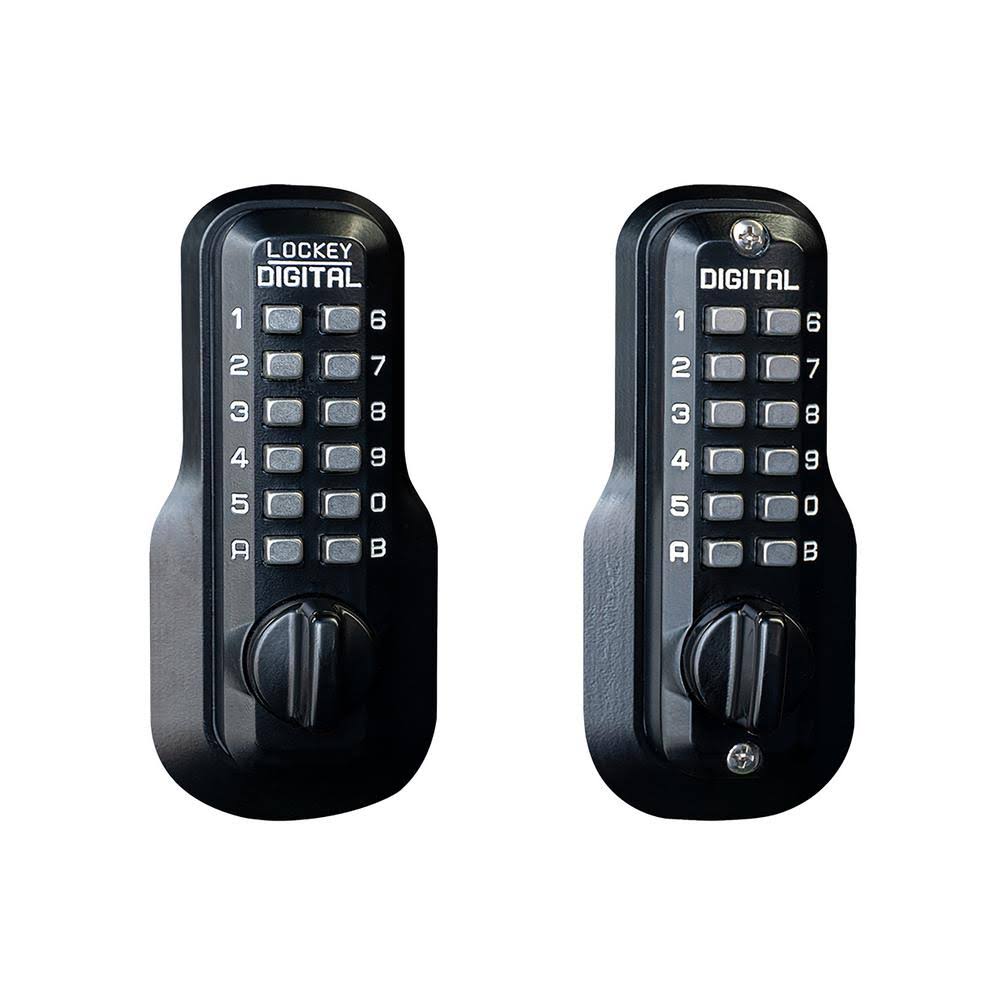 Black Mechanical Double Combination Deadbolt Lock N760041