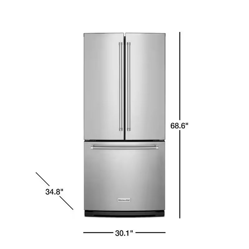 French Door Refrigerator with Interior Water Dispenser E602596