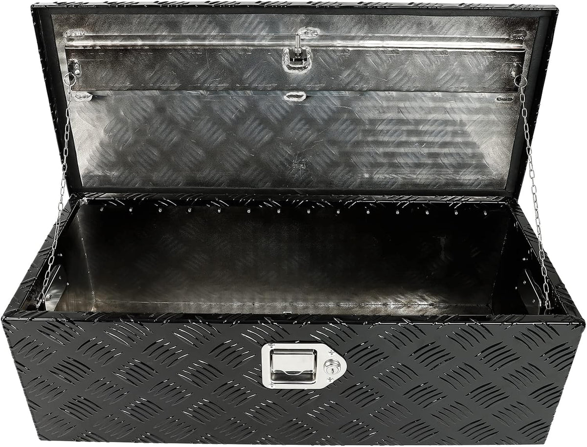 Black Aluminum Underbody Tool Box 30X13X10 Inch T13571