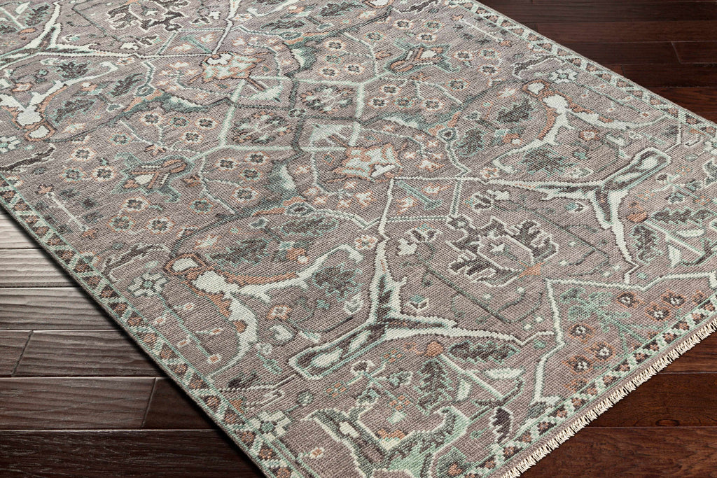 Wool Area Rug Gray Brown 6' x 9' D56483