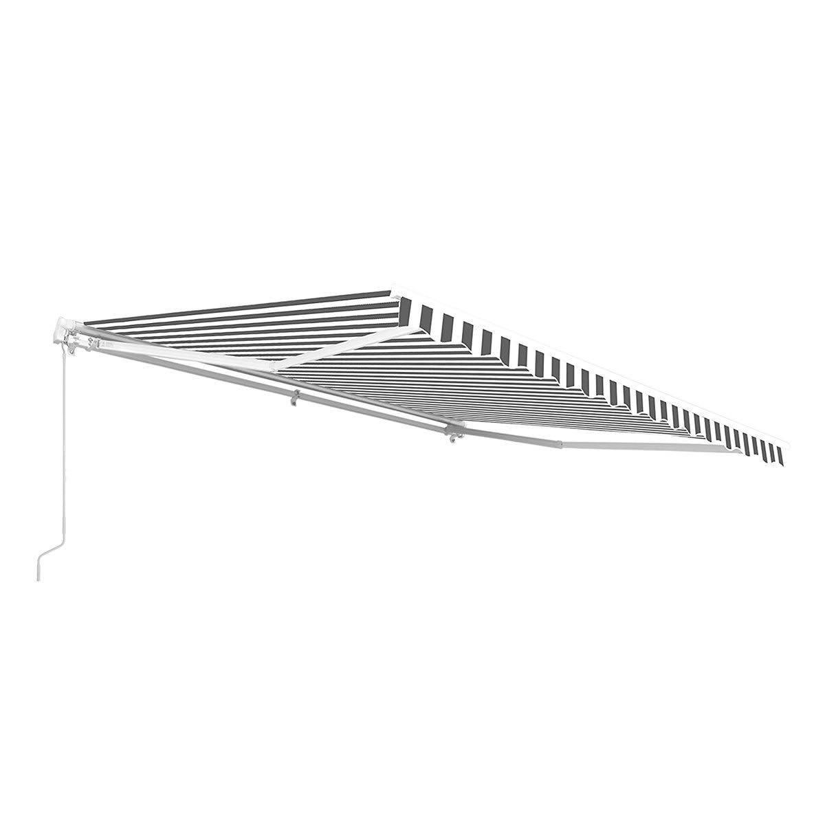 White Retractable Motorized Patio Awning G33337