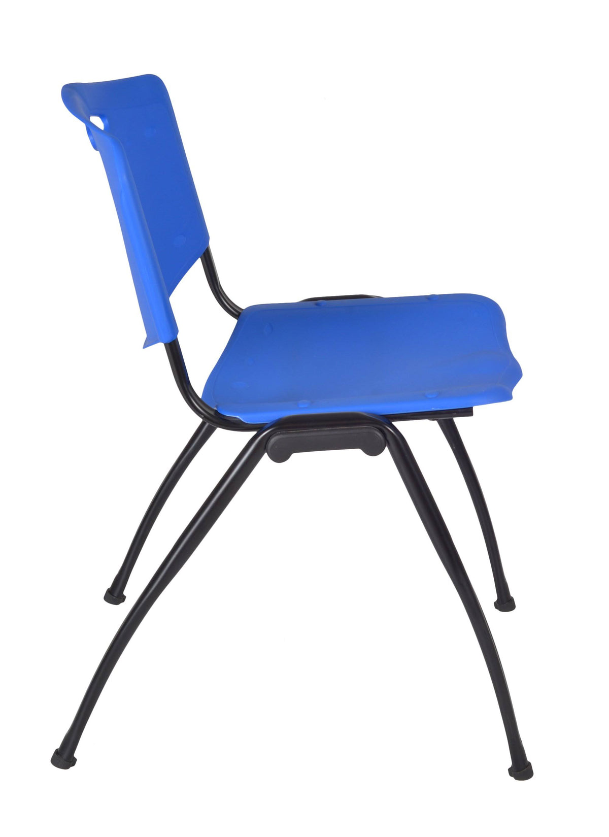 Grey Square Breakroom Table & 4 Blue Stack Chairs C647632