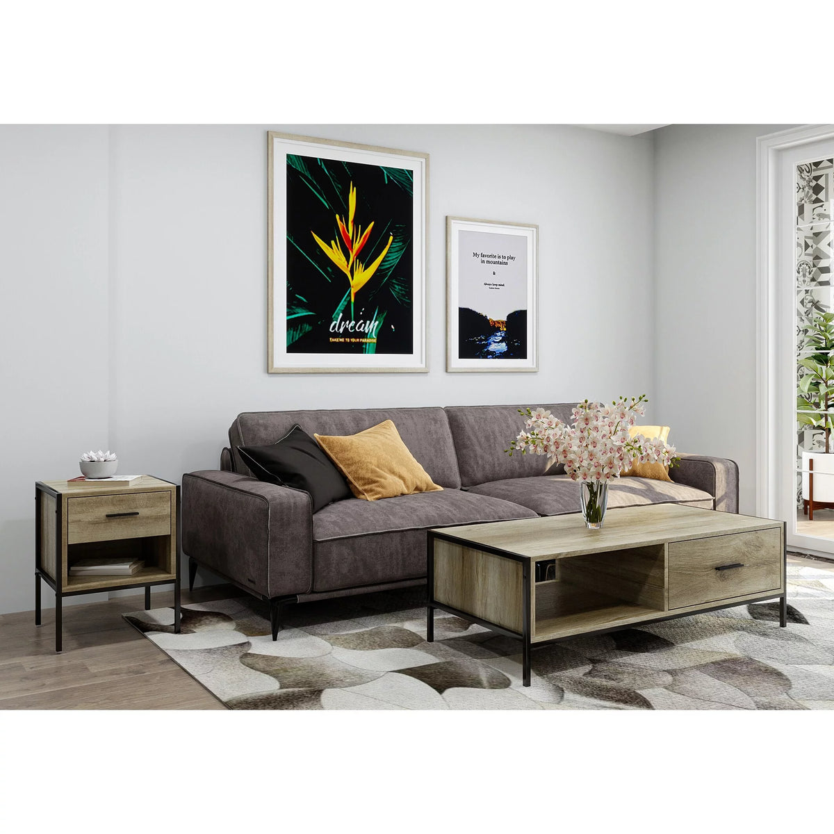 2-Piece Coffee and End Table Set E57123