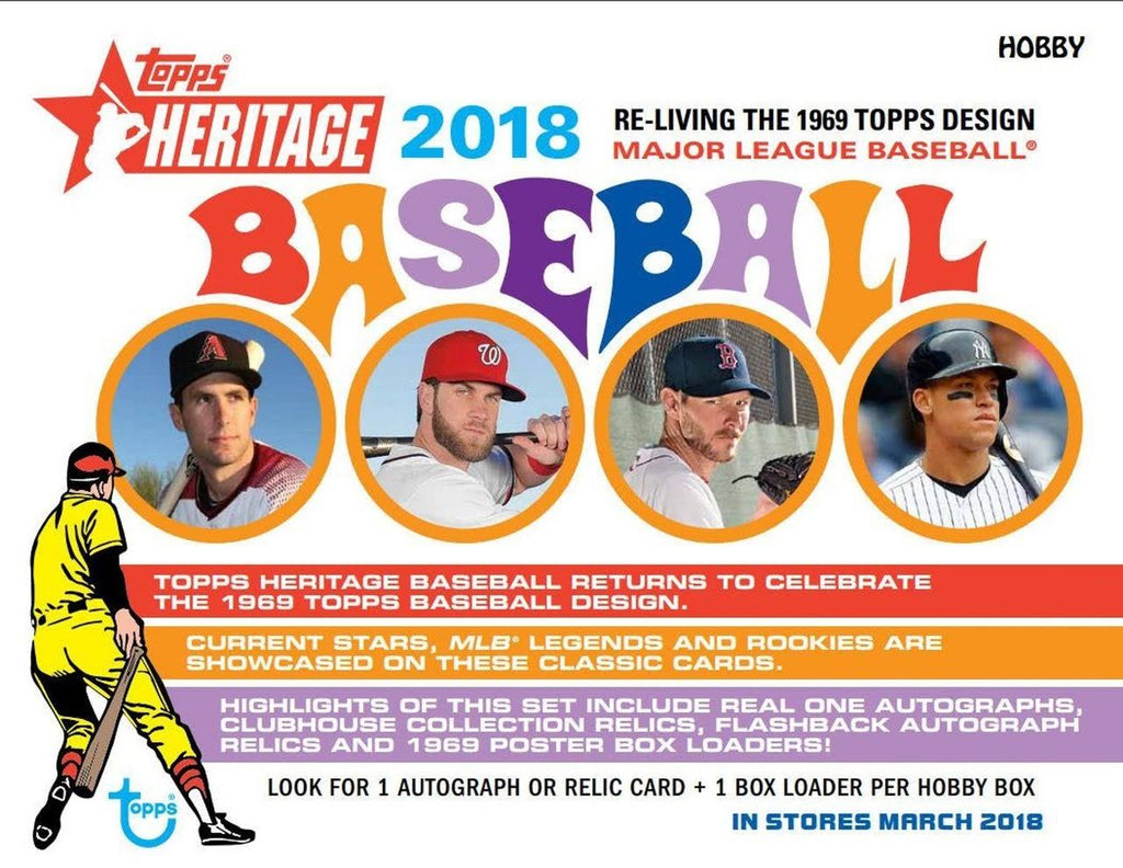 2018 Heritage Baseball Trading Card Hobby Box B52951