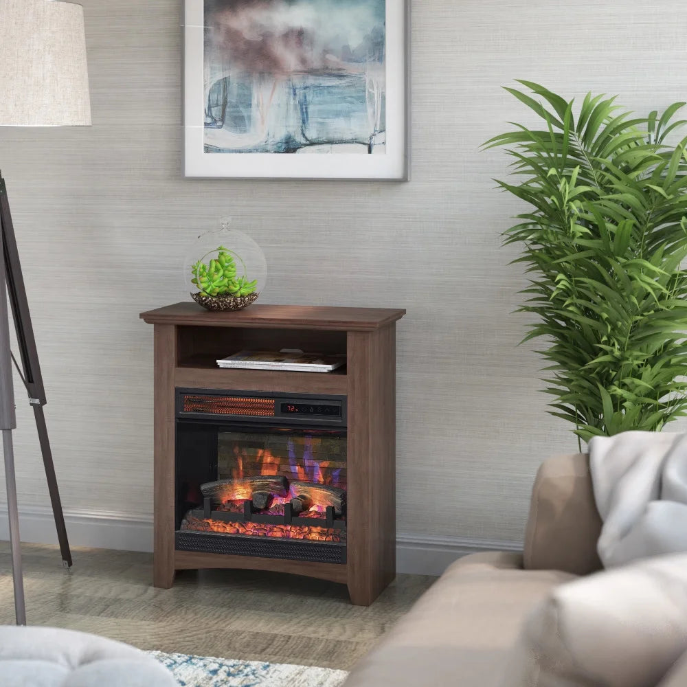 18” Infrared Quartz Wall Mantel Electric Fireplace O947