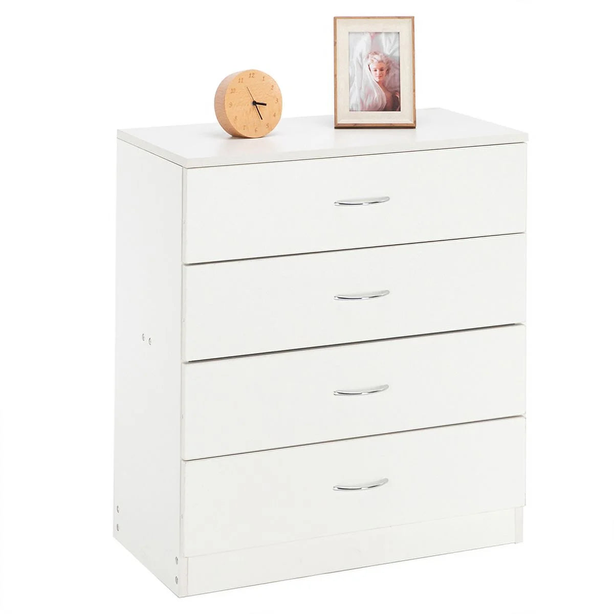 White 4 Drawer Dresser N9718
