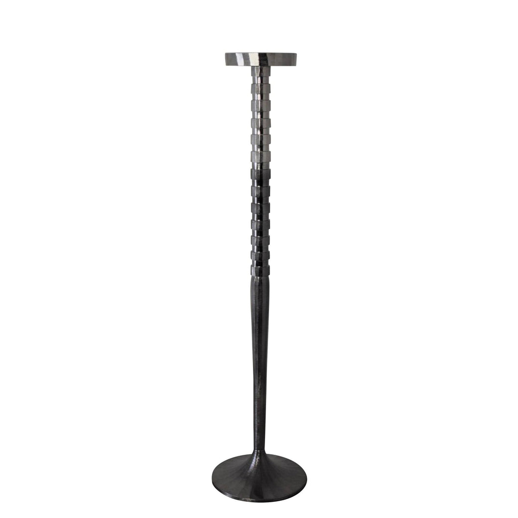 Silver Metal Pillar Candle Holder K78317