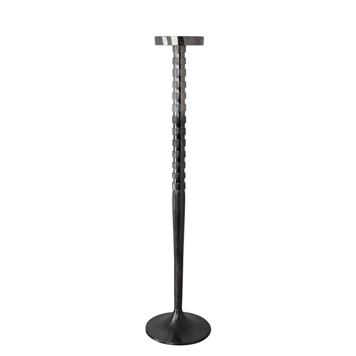 Silver Metal Pillar Candle Holder K78317