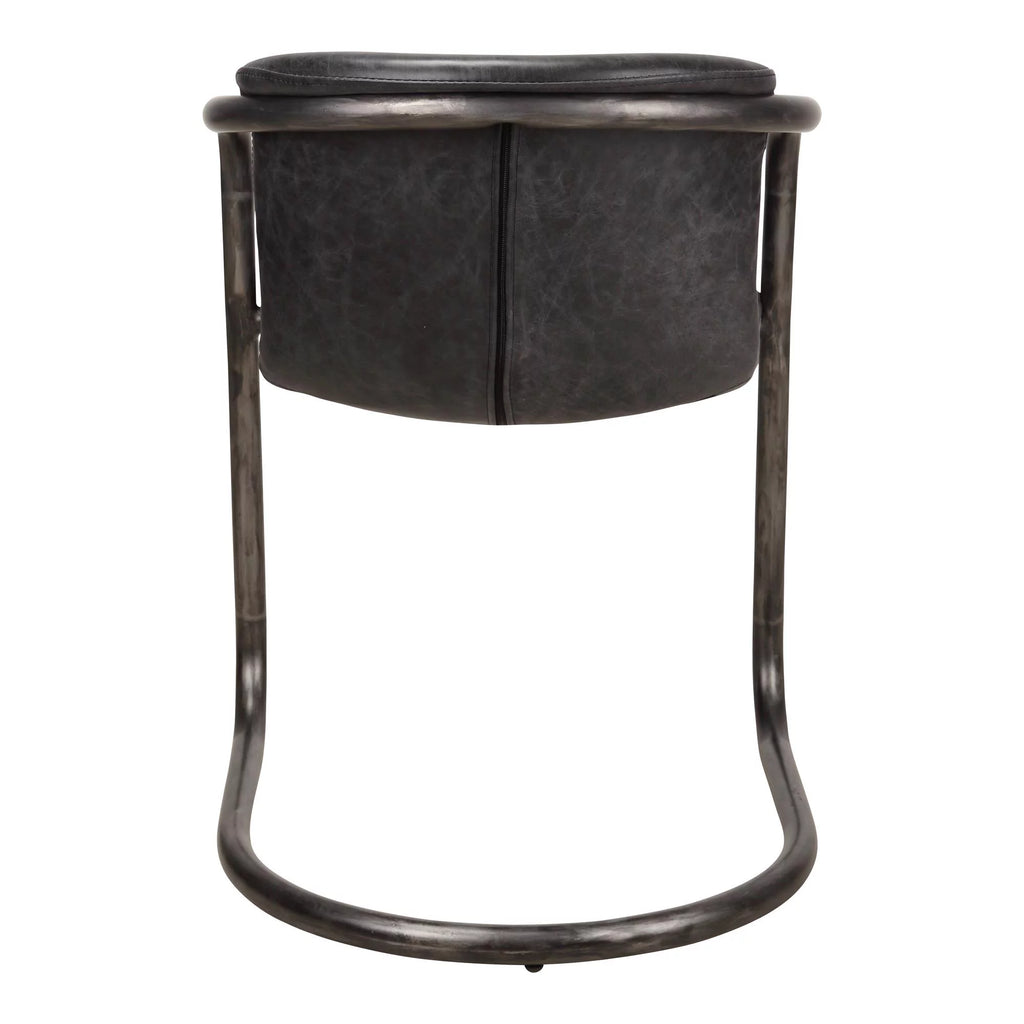 Onyx Black Leather Dining Chair Set Of Two N448