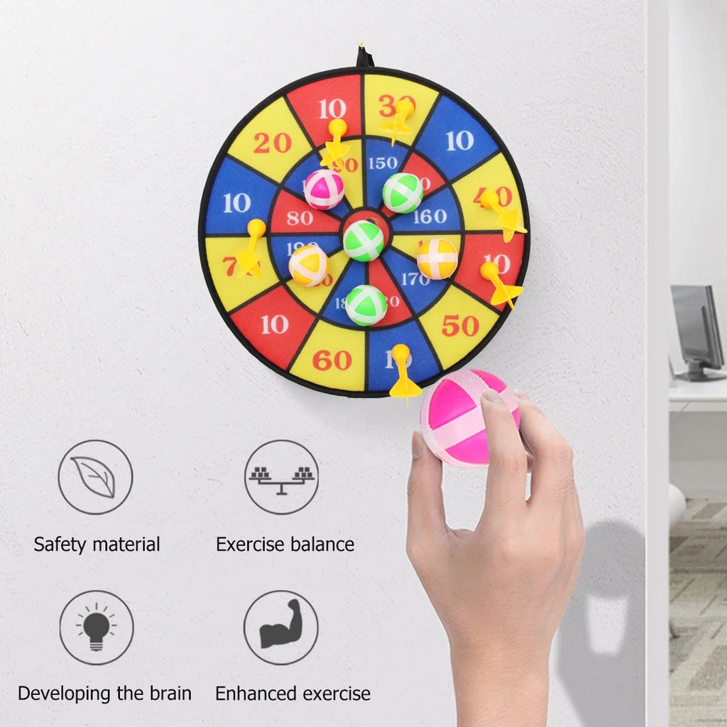 Flocking Dart Board with 4pcs Darts Dartboard Set C28133