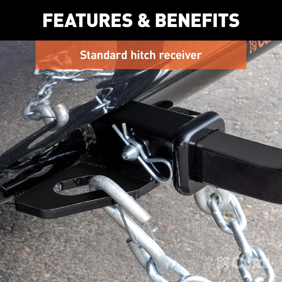 Class 2 Trailer Hitch with Installation Hardware, Pin & Clip A3555
