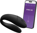 Black Wearable Couples Vibrator with Travel Case B354