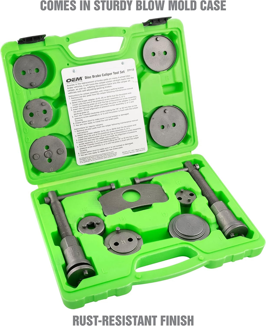 Disc Brake Tool Set with 11 Adapters C668404