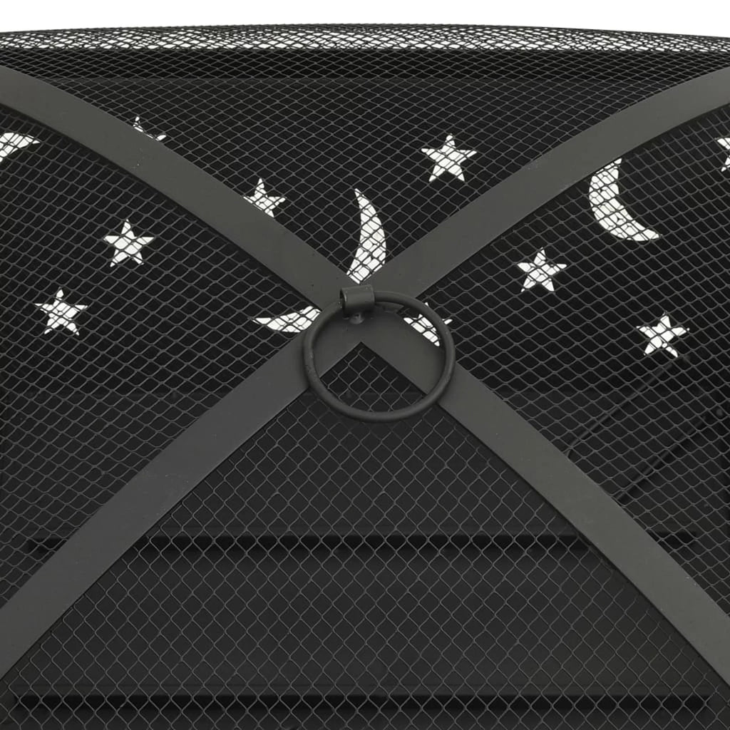 Fire Pit with Poker 24.4 XXL Steel O1535