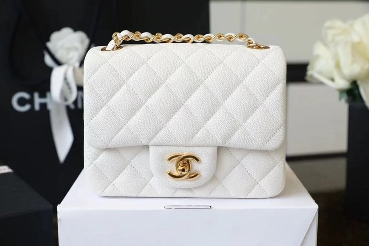 White Mini Flap Bag G2095