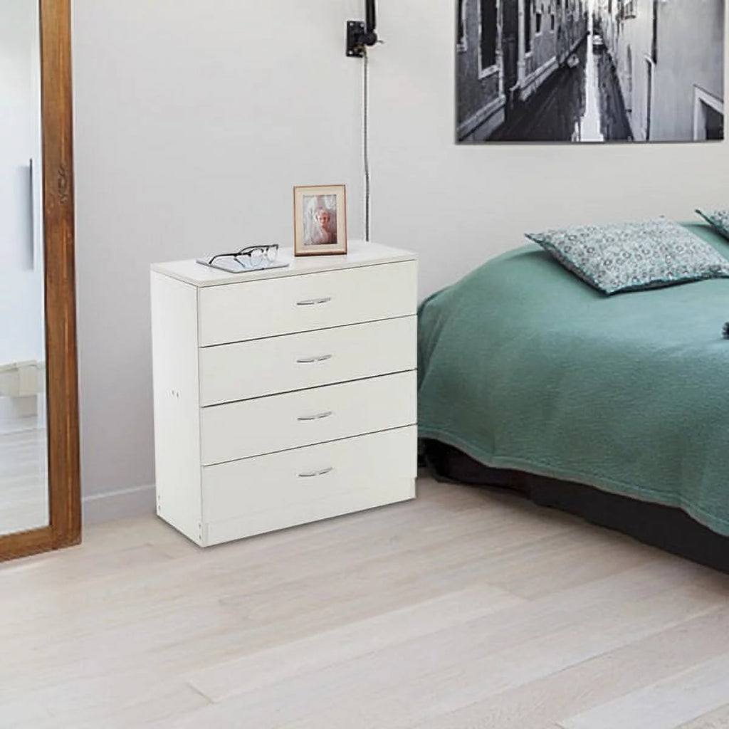 White 4 Drawer Dresser N9718