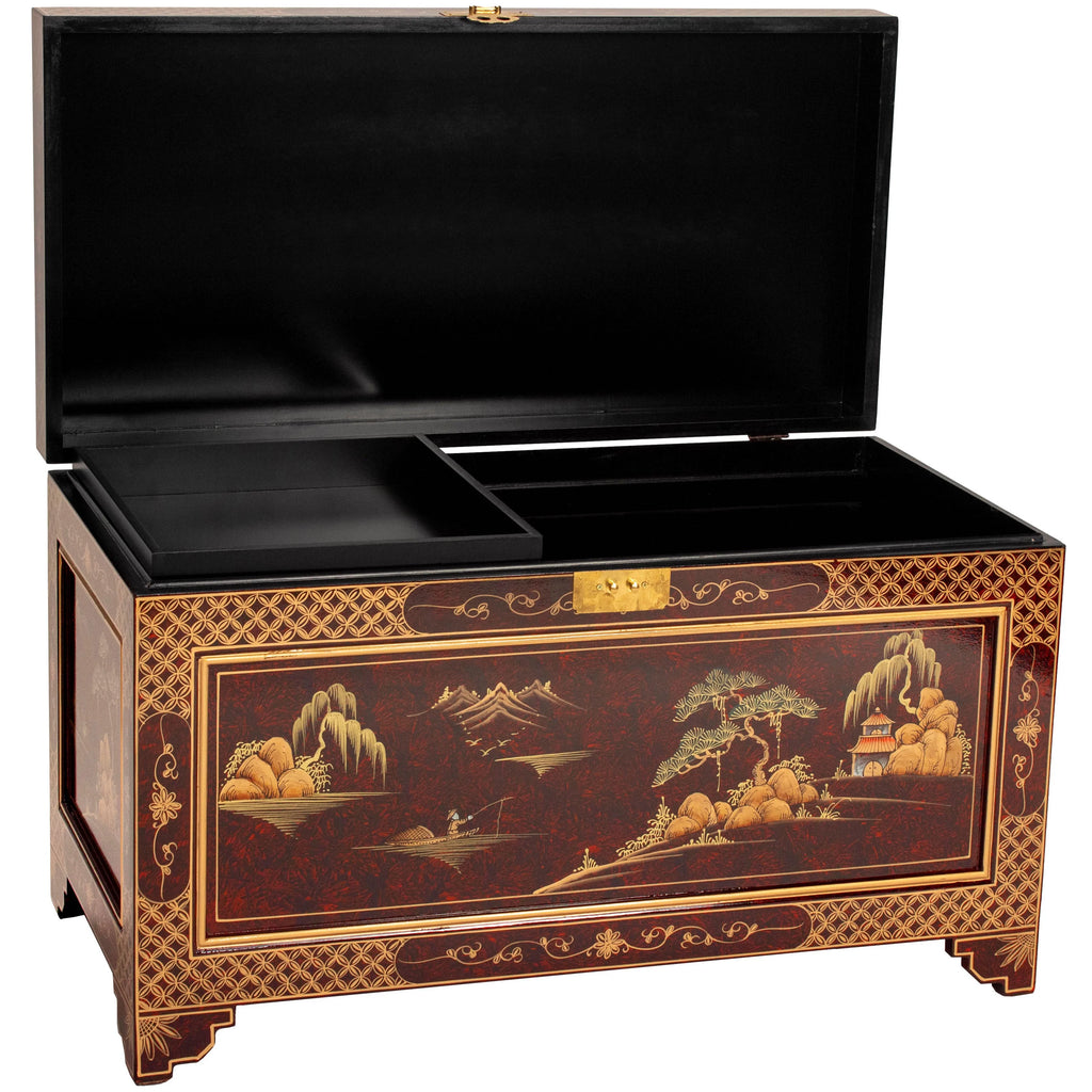 Lacquer and Wooden Storage Trunk H216