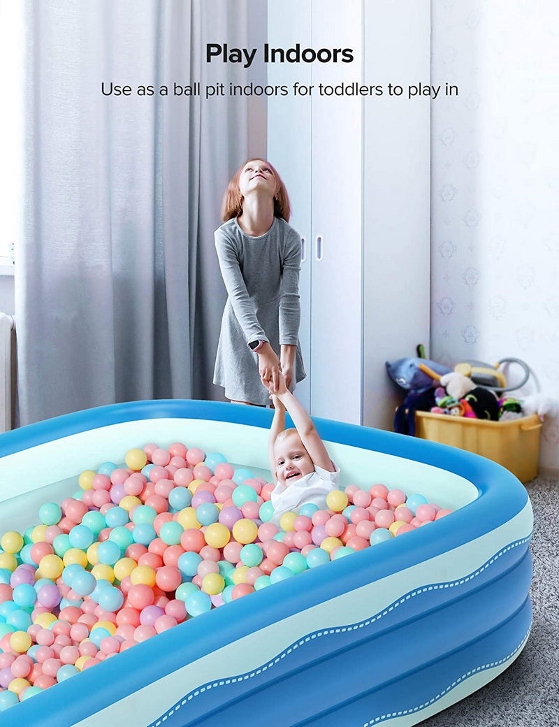 Inflatable Rectangular Swimming Pool 118" x 72" x 22" K2378