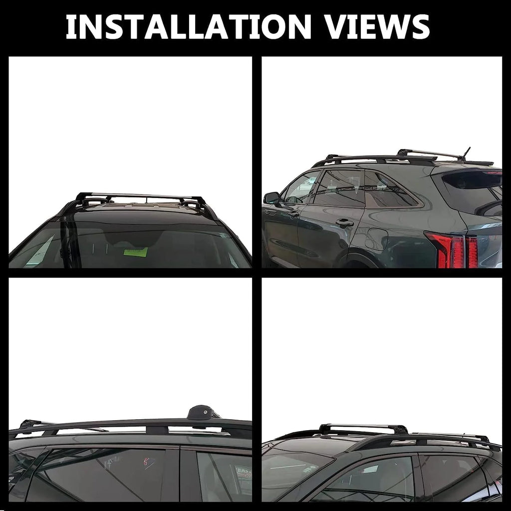 Silver Lockable Roof Rack Crossbars for Factory Raised Side Rails K5059