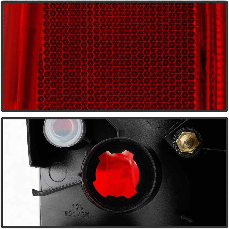 Red Clear Rear Tail Lights Brake Lamps Assembly Pair Set Q932065