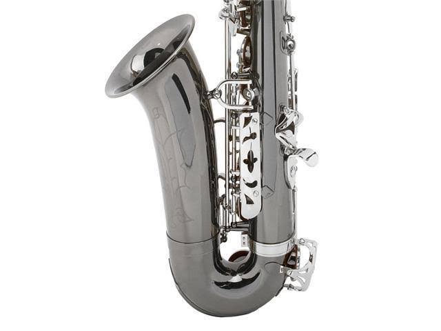 Black Nickel Plated B Flat Tenor Saxophone with Case and Mouthpiece W7300