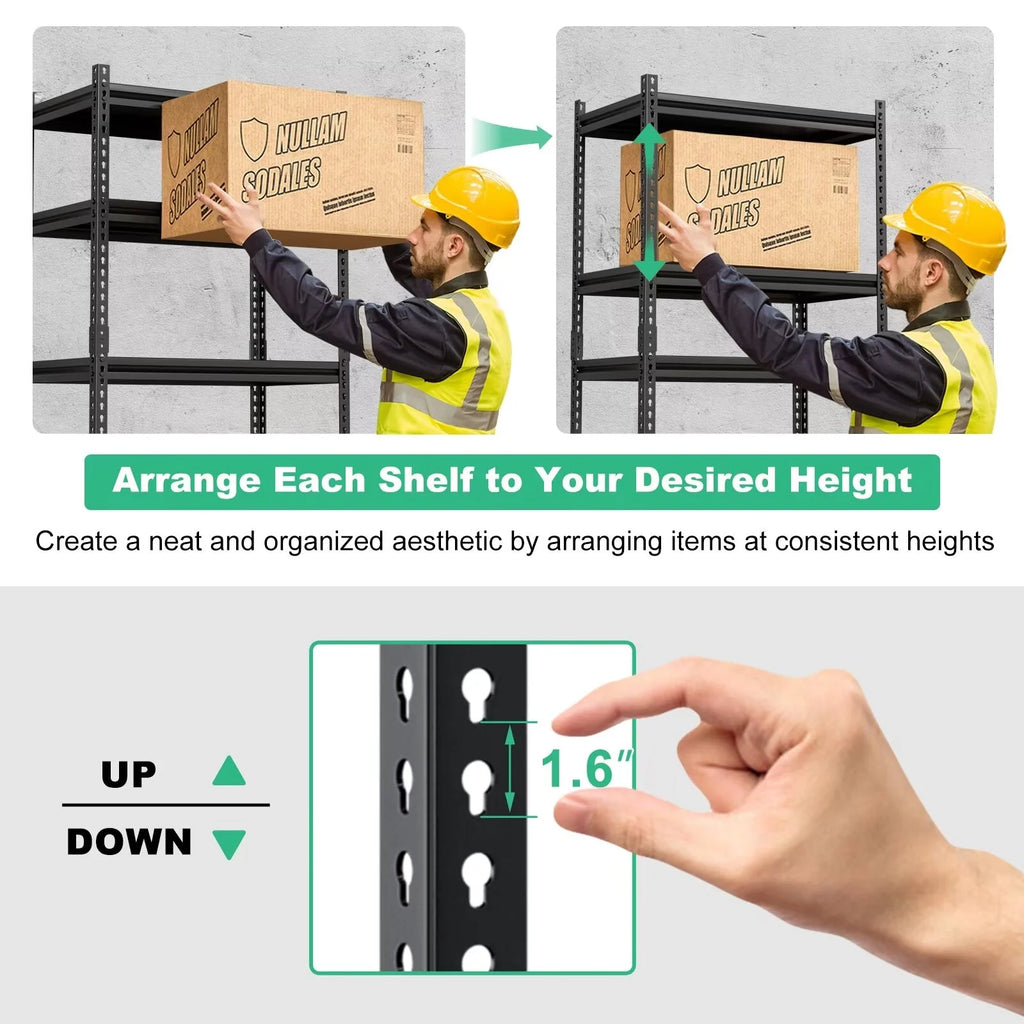 5 Tier Heavy Duty Metal Storage Shelves K47274