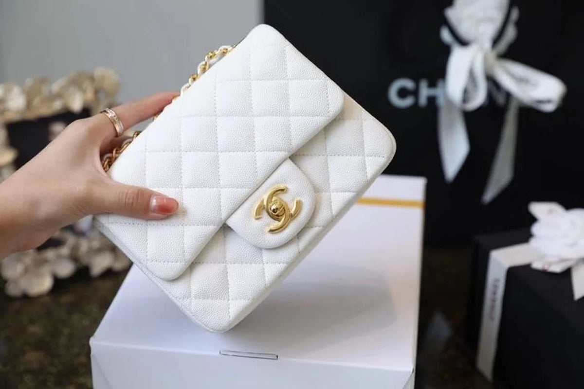 White Mini Flap Bag G2095