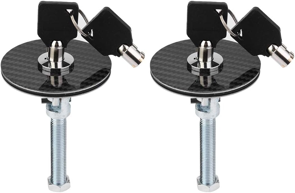 Carbon Fiber Style Hood Cover Lock Pin Kit Pack of 2 W606139
