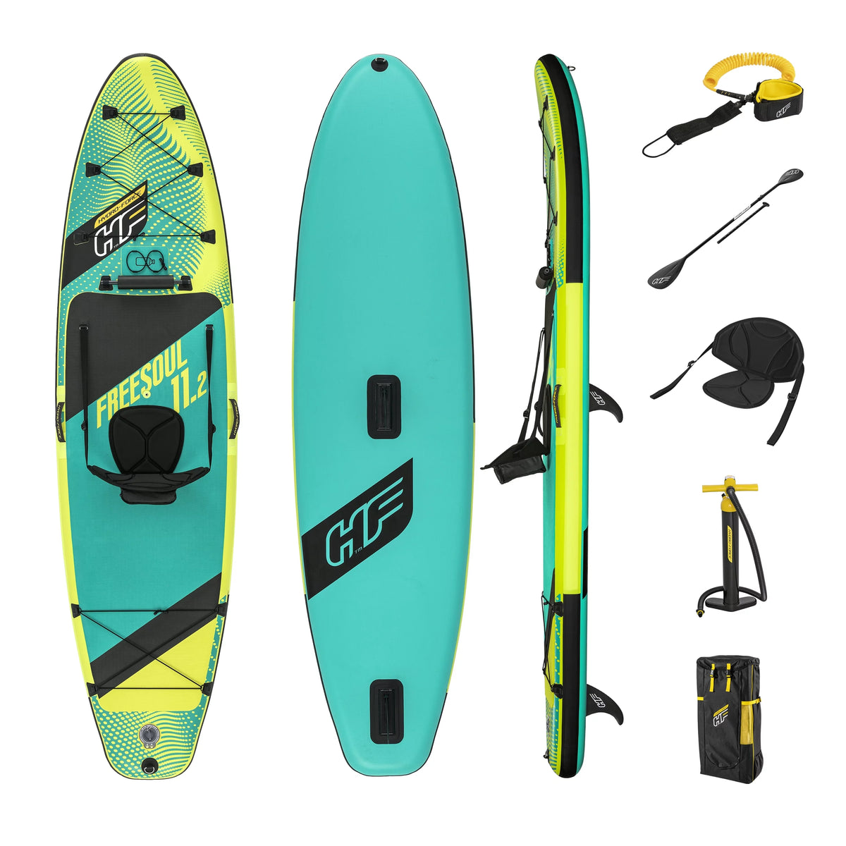 Convertible Stand-up Paddleboard and Inflatable Kayak Set N552