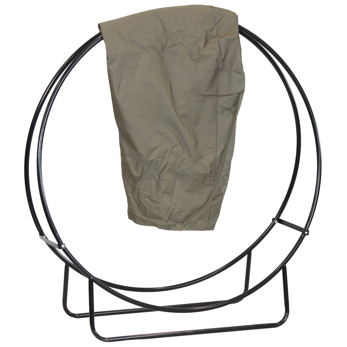 Khaki Steel Firewood Log Hoop with Cover M87934