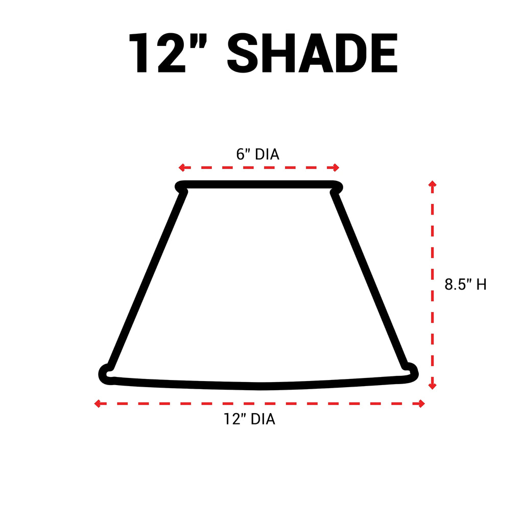 Black Metal Willow Shade 12"D A8093