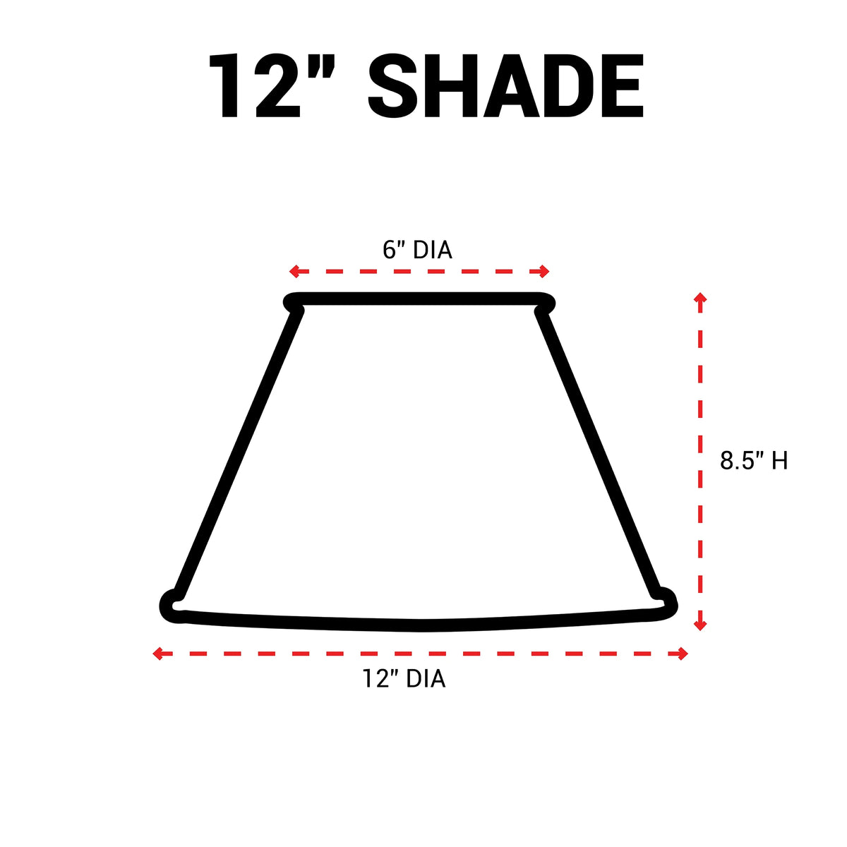 Black Metal Willow Shade 12"D A8093
