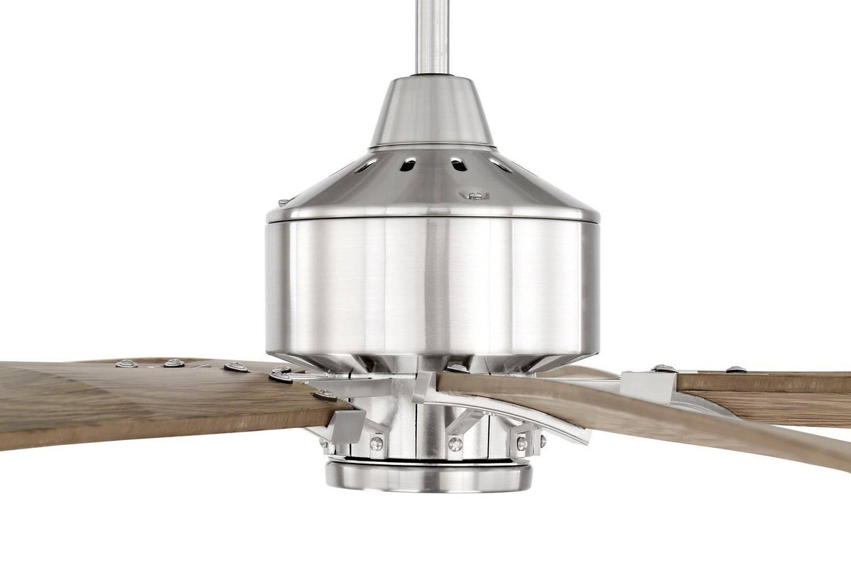 Polished Nickel Ceiling Fan with Light Kit O876
