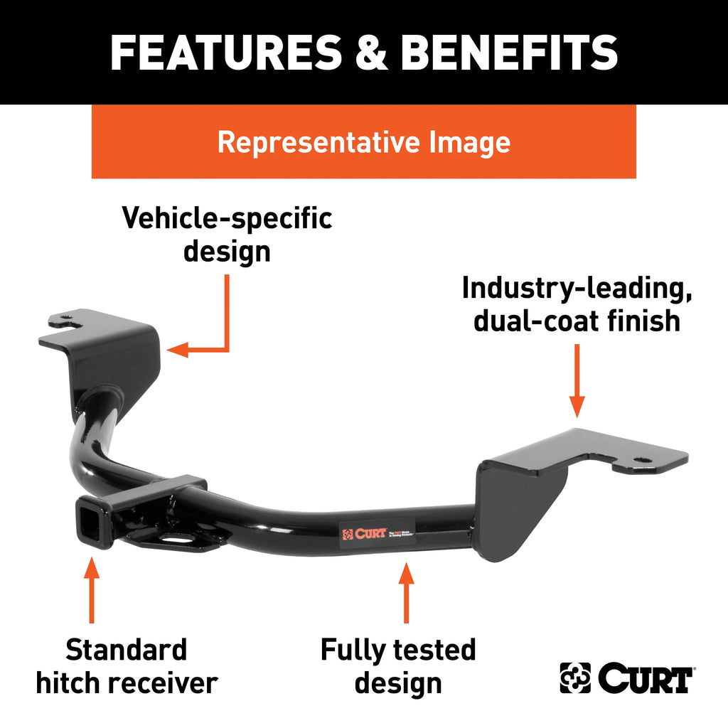 Class 2 Trailer Hitch with Installation Hardware, Pin & Clip A3555