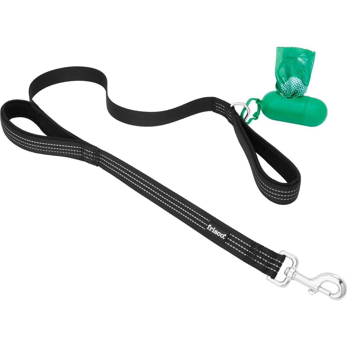 Traffic Leash with Dual Padded Handles & Poop Bag Dispenser U224098