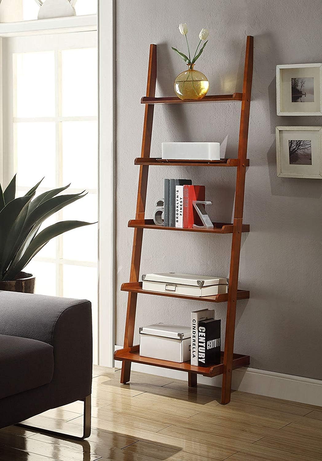 Gray Bookshelf Ladder K789493
