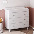 White 3 Drawer Changing Table with Pad W32428