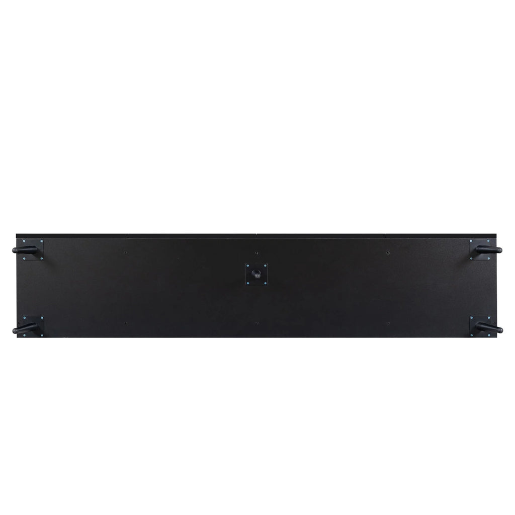 Black TV Stand with LED Lights and Storage Drawers H283