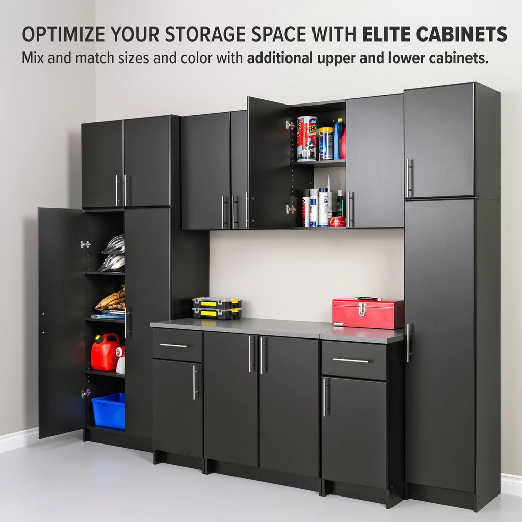 Black 16" Storage Cabinet with 2 Adjustable Shelves V46122